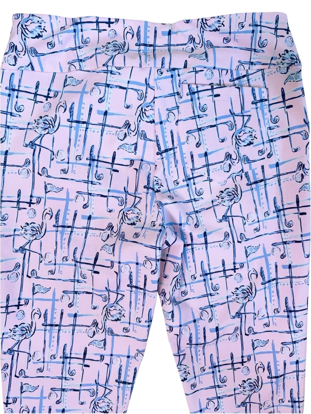 LILLY PULITZER Luxletic Corso Golf Pants Size 8 in Pink Tropical Tint - Picture 9 of 12